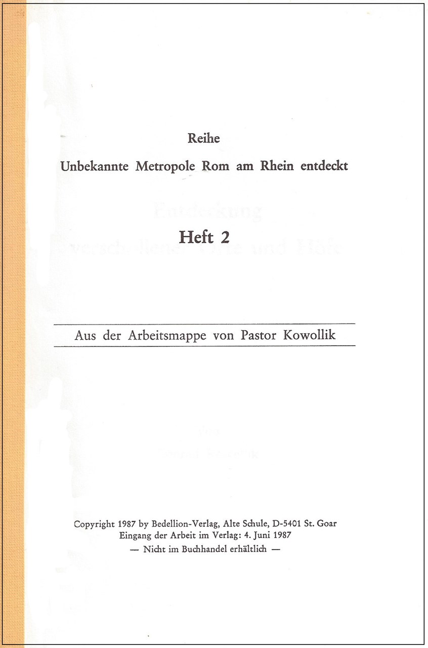 Bild von Unbekannte Metropole Rom am Rhein entdeckt - Heft 2